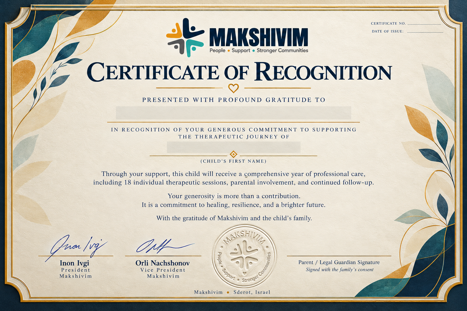 Certificate of Recognition